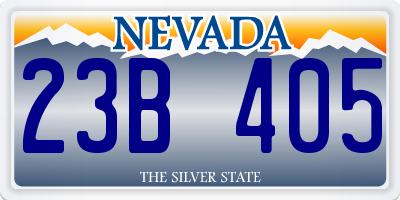 NV license plate 23B405