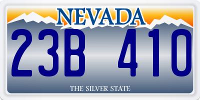 NV license plate 23B410