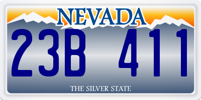 NV license plate 23B411