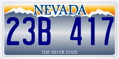 NV license plate 23B417