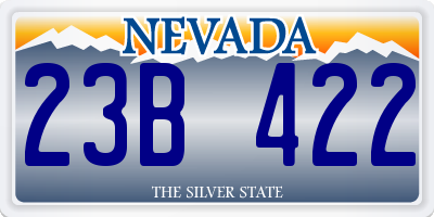 NV license plate 23B422