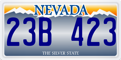 NV license plate 23B423