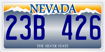 NV license plate 23B426