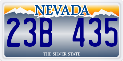 NV license plate 23B435