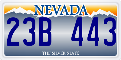 NV license plate 23B443
