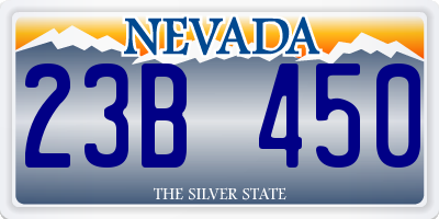 NV license plate 23B450