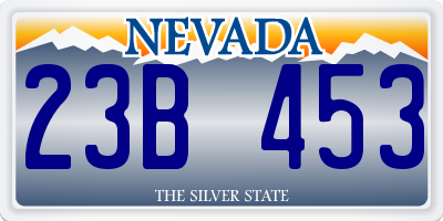 NV license plate 23B453