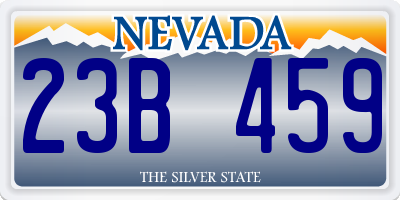 NV license plate 23B459