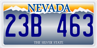 NV license plate 23B463