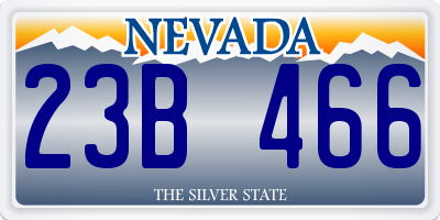 NV license plate 23B466
