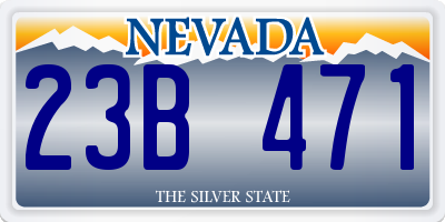 NV license plate 23B471