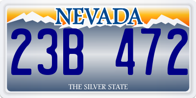 NV license plate 23B472