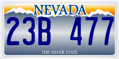 NV license plate 23B477