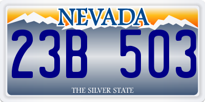 NV license plate 23B503