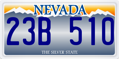NV license plate 23B510