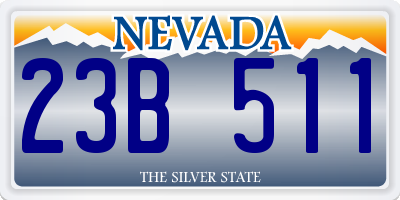NV license plate 23B511