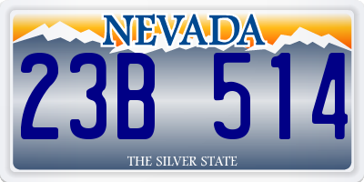 NV license plate 23B514