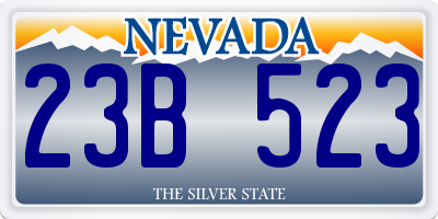 NV license plate 23B523