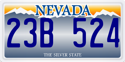 NV license plate 23B524