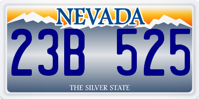NV license plate 23B525