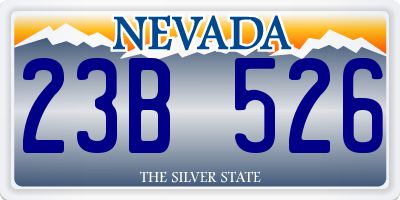 NV license plate 23B526