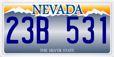 NV license plate 23B531