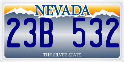 NV license plate 23B532