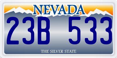 NV license plate 23B533