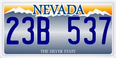 NV license plate 23B537