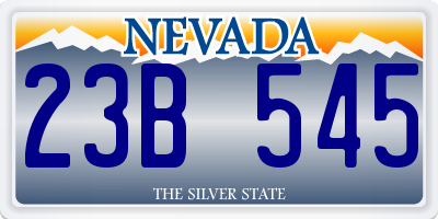 NV license plate 23B545