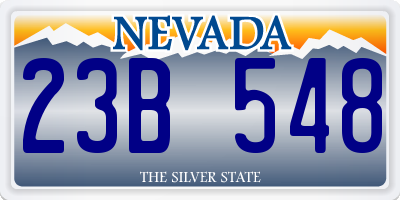 NV license plate 23B548