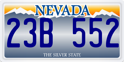 NV license plate 23B552