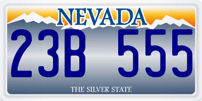 NV license plate 23B555