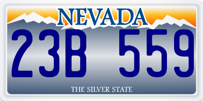 NV license plate 23B559