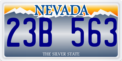 NV license plate 23B563