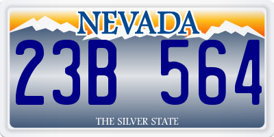 NV license plate 23B564