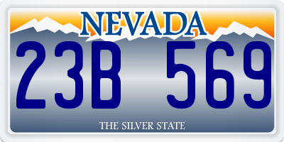 NV license plate 23B569