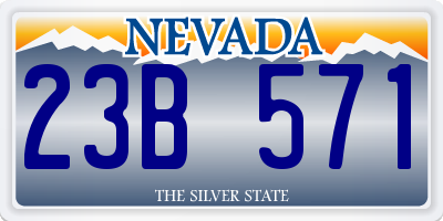NV license plate 23B571