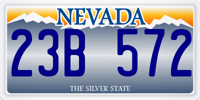 NV license plate 23B572