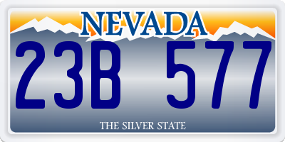 NV license plate 23B577