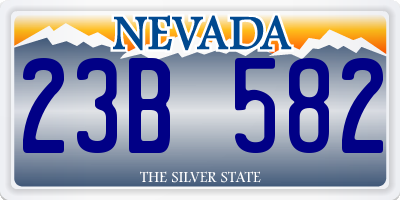 NV license plate 23B582