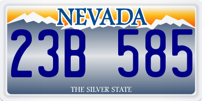 NV license plate 23B585