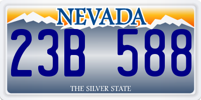 NV license plate 23B588