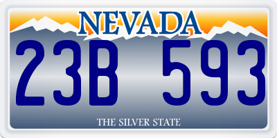 NV license plate 23B593