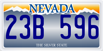 NV license plate 23B596