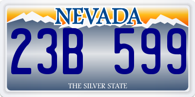 NV license plate 23B599
