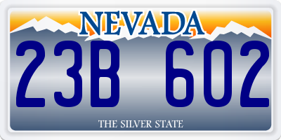 NV license plate 23B602