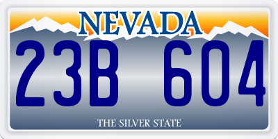 NV license plate 23B604