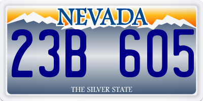 NV license plate 23B605