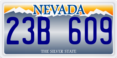 NV license plate 23B609